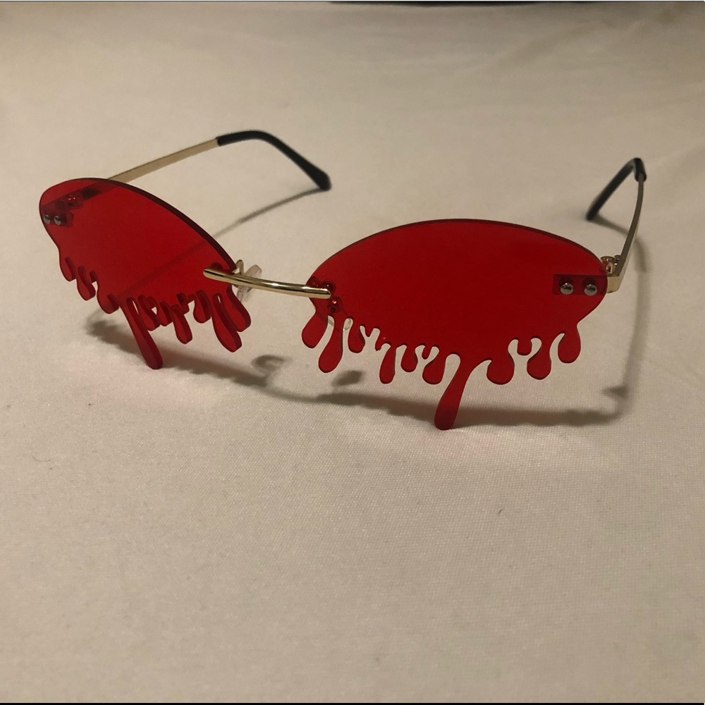 Stylish Red “Drip” sunglasses